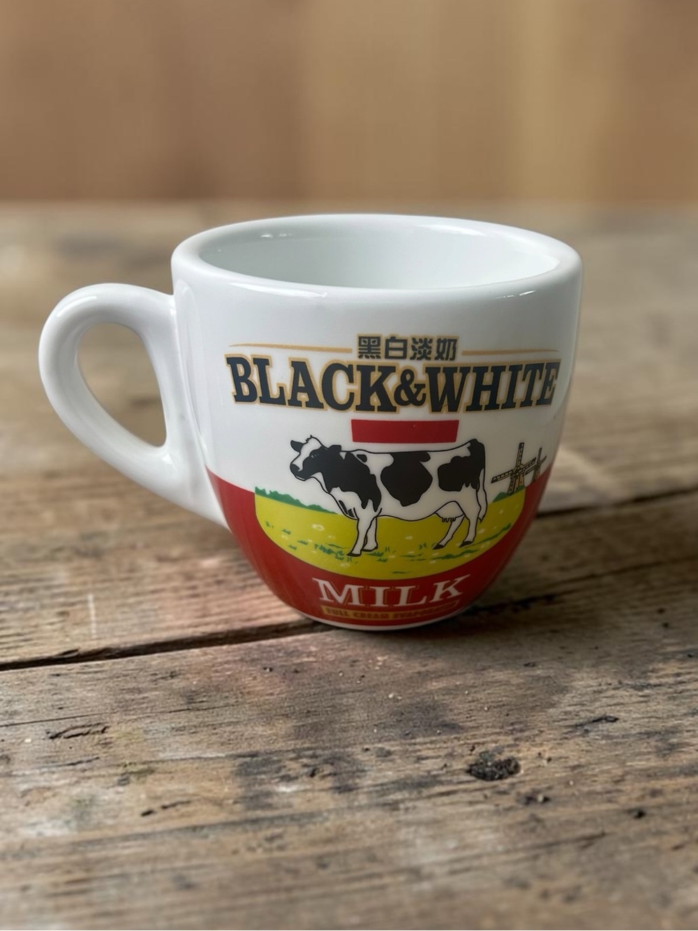 Black & White Milk Hong Kong Cha Chaan Teng Ceramic Mug Cow